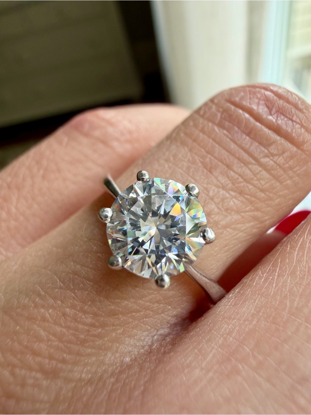 NEW 925 Sterling Silver 2ct CZ Solitaire Ring – Size 7